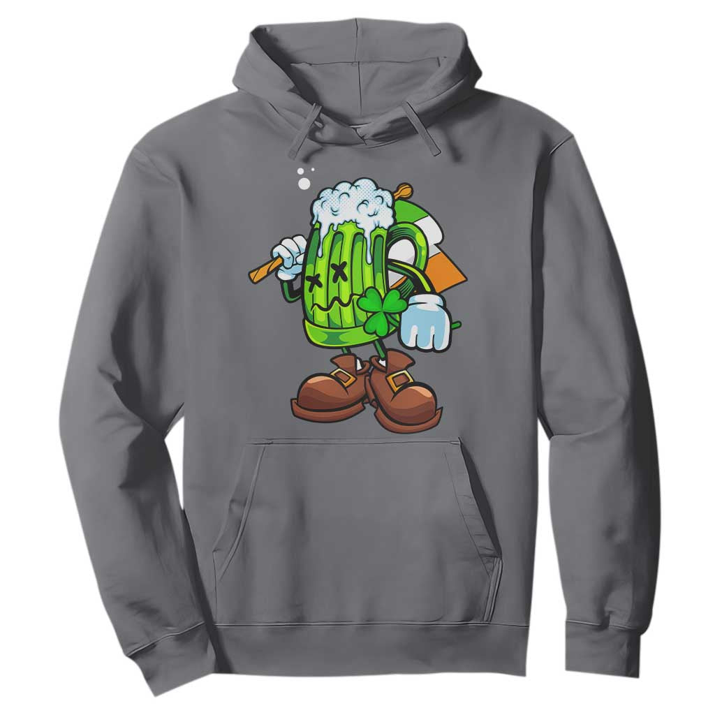 Funny St. Patricks Day Drinking Hoodie Irish Beer Ireland Flag TS02 Charcoal Printyourwear