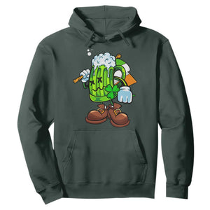 Funny St. Patricks Day Drinking Hoodie Irish Beer Ireland Flag TS02 Dark Forest Green Printyourwear