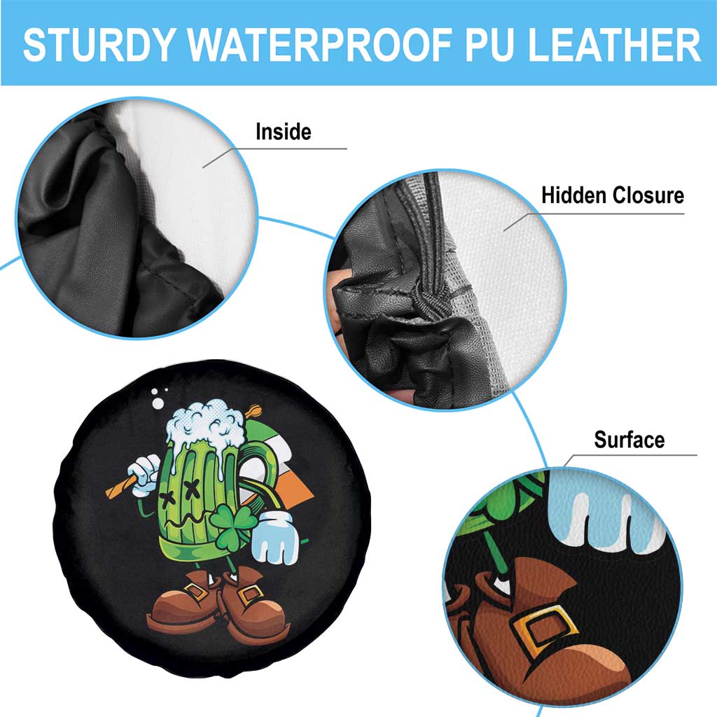 Funny St Patricks Day Drinking Spare Tire Cover Irish Beer Ireland Flag TS02 Print Your Wear