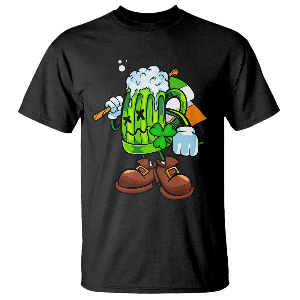 Funny St. Patricks Day Drinking T Shirt Irish Beer Ireland Flag TS02 Black Printyourwear