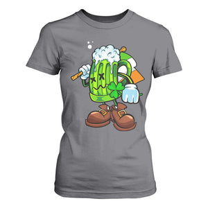 Funny St Patricks Day Drinking T Shirt For Women Irish Beer Ireland Flag TS02 Charcoal Print Your Wear