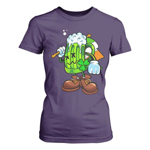 Funny St Patricks Day Drinking T Shirt For Women Irish Beer Ireland Flag TS02 Purple Print Your Wear
