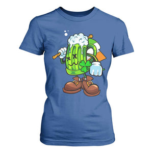 Funny St Patricks Day Drinking T Shirt For Women Irish Beer Ireland Flag TS02 Royal Blue Print Your Wear