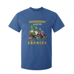 Funny St Patricks Day Gnome T Shirt For Kid Shenanigans With My Gnomies Motorbike Rider TS02 Royal Blue Print Your Wear