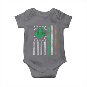 Irish Pride Baby Onesie Celtic Knot Ireland Flag Shamrock St. Patricks Day TS02 Charcoal Print Your Wear