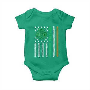 Irish Pride Baby Onesie Celtic Knot Ireland Flag Shamrock St. Patricks Day TS02 Irish Green Print Your Wear