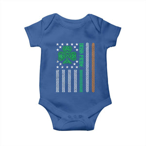 Irish Pride Baby Onesie Celtic Knot Ireland Flag Shamrock St. Patricks Day TS02 Royal Blue Print Your Wear
