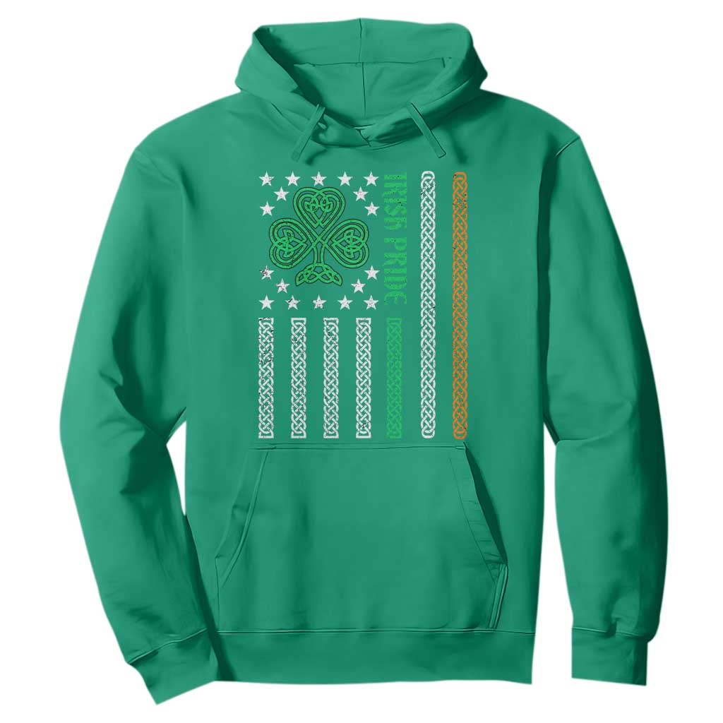 Irish Pride Hoodie Celtic Knot Ireland Flag Shamrock St. Patricks Day TS02 Irish Green Printyourwear