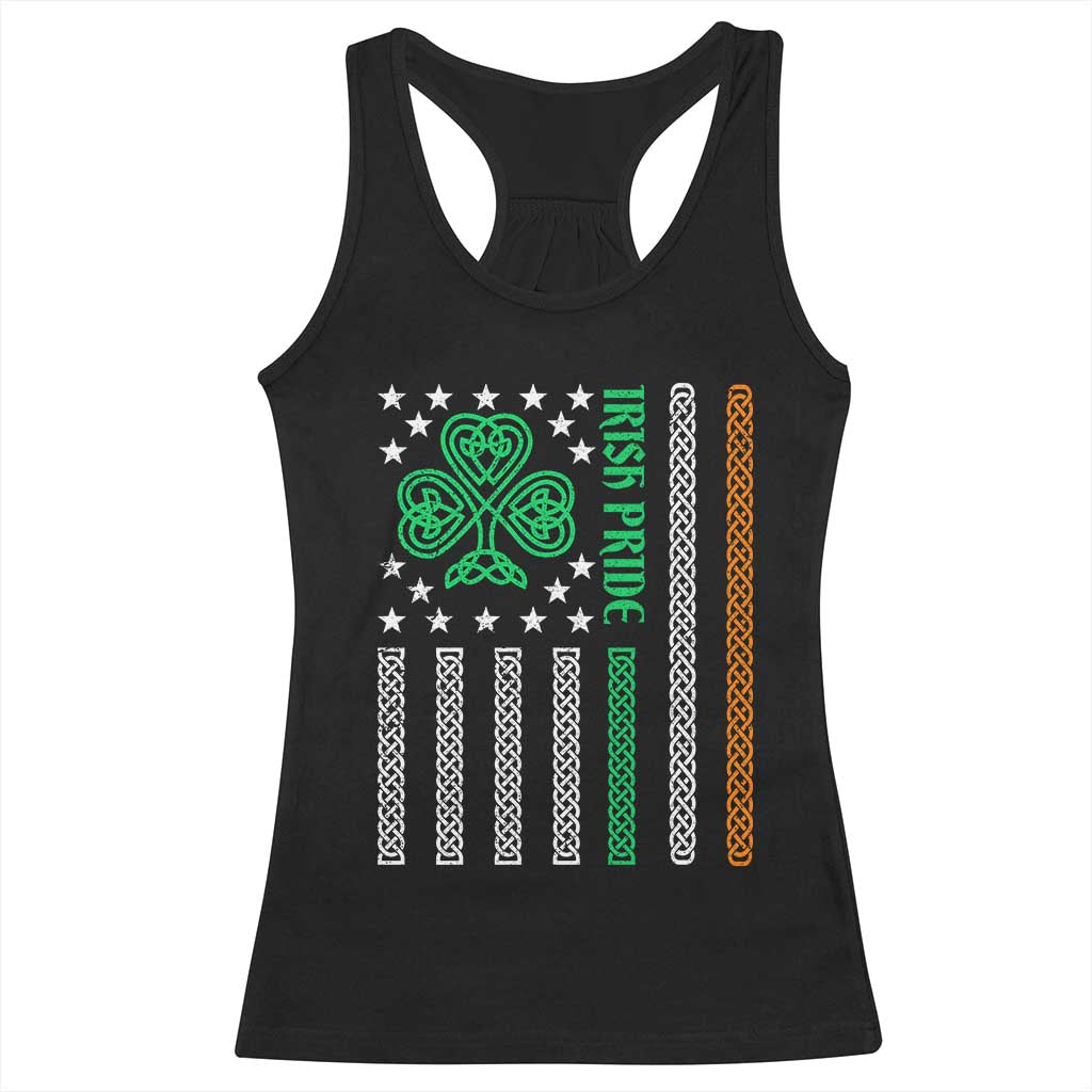 Irish Pride Racerback Tank Top Celtic Knot Ireland Flag Shamrock St. Patricks Day TS02 Black Print Your Wear