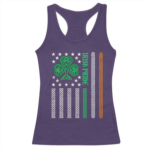 Irish Pride Racerback Tank Top Celtic Knot Ireland Flag Shamrock St. Patricks Day TS02 Purple Print Your Wear