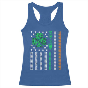 Irish Pride Racerback Tank Top Celtic Knot Ireland Flag Shamrock St. Patricks Day TS02 Royal Blue Print Your Wear