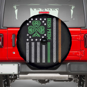 Irish Pride Spare Tire Cover Celtic Knot Ireland Flag Shamrock St. Patricks Day TS02 Black Print Your Wear
