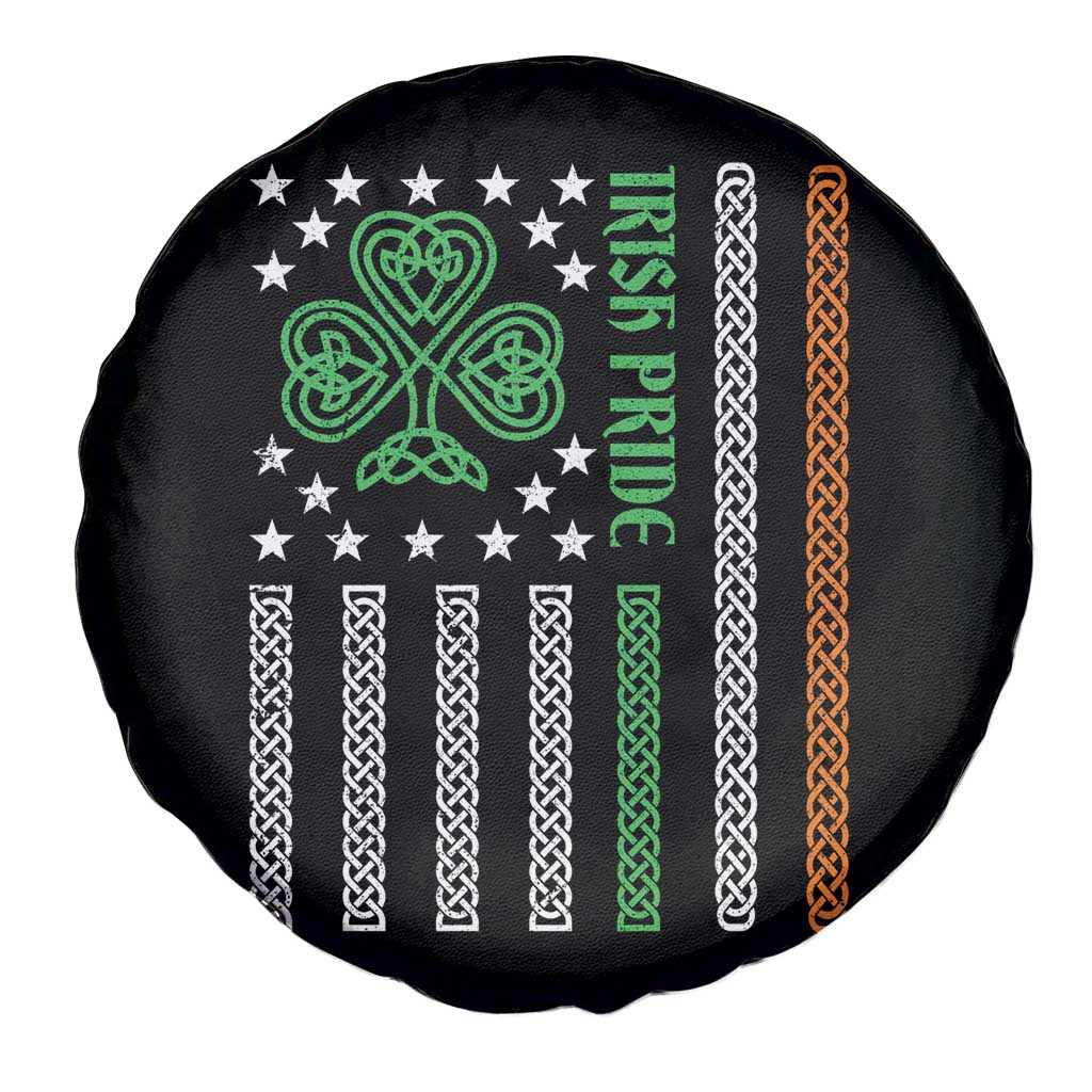 Irish Pride Spare Tire Cover Celtic Knot Ireland Flag Shamrock St. Patricks Day TS02 Print Your Wear