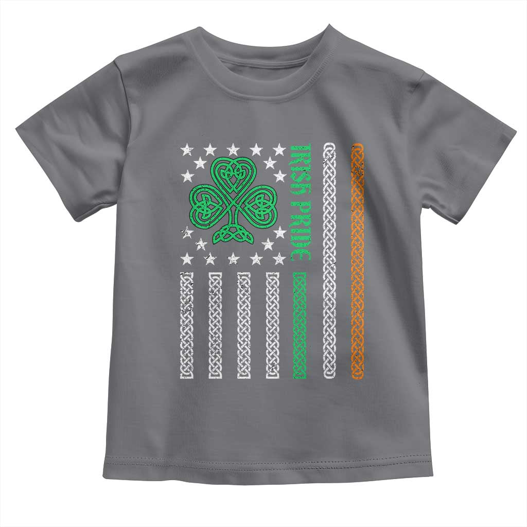 Irish Pride Toddler T Shirt Celtic Knot Ireland Flag Shamrock St. Patricks Day TS02 Charcoal Print Your Wear