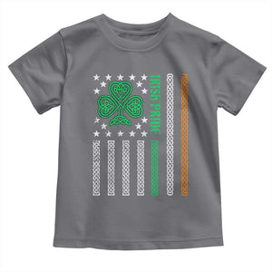 Irish Pride Toddler T Shirt Celtic Knot Ireland Flag Shamrock St. Patricks Day TS02 Charcoal Print Your Wear