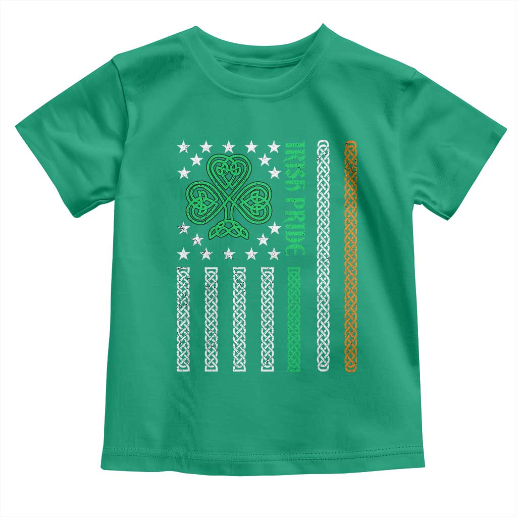 Irish Pride Toddler T Shirt Celtic Knot Ireland Flag Shamrock St. Patricks Day TS02 Irish Green Print Your Wear