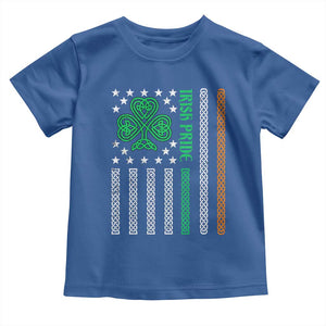 Irish Pride Toddler T Shirt Celtic Knot Ireland Flag Shamrock St. Patricks Day TS02 Royal Blue Print Your Wear