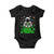 Funny St Patricks Day Astronaut Baby Onesie Outer Space Leprechaun TS02 Black Print Your Wear