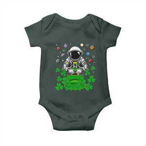 Funny St Patricks Day Astronaut Baby Onesie Outer Space Leprechaun TS02 Print Your Wear
