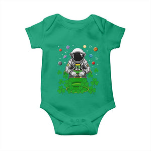 Funny St Patricks Day Astronaut Baby Onesie Outer Space Leprechaun TS02 Irish Green Print Your Wear