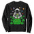 Funny St. Patricks Day Astronaut Sweatshirt Outer Space Leprechaun TS02 Black Printyourwear
