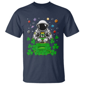 Funny St. Patricks Day Astronaut T Shirt Outer Space Leprechaun TS02 Navy Printyourwear