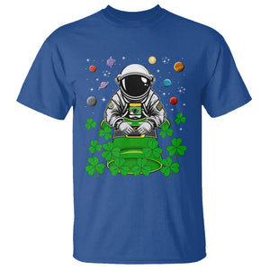 Funny St. Patricks Day Astronaut T Shirt Outer Space Leprechaun TS02 Royal Blue Printyourwear