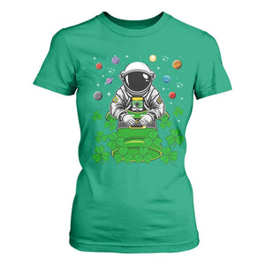 Funny St Patricks Day Astronaut T Shirt For Women Outer Space Leprechaun TS02 Irish Green Print Your Wear