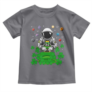 Funny St Patricks Day Astronaut Toddler T Shirt Outer Space Leprechaun TS02 Charcoal Print Your Wear