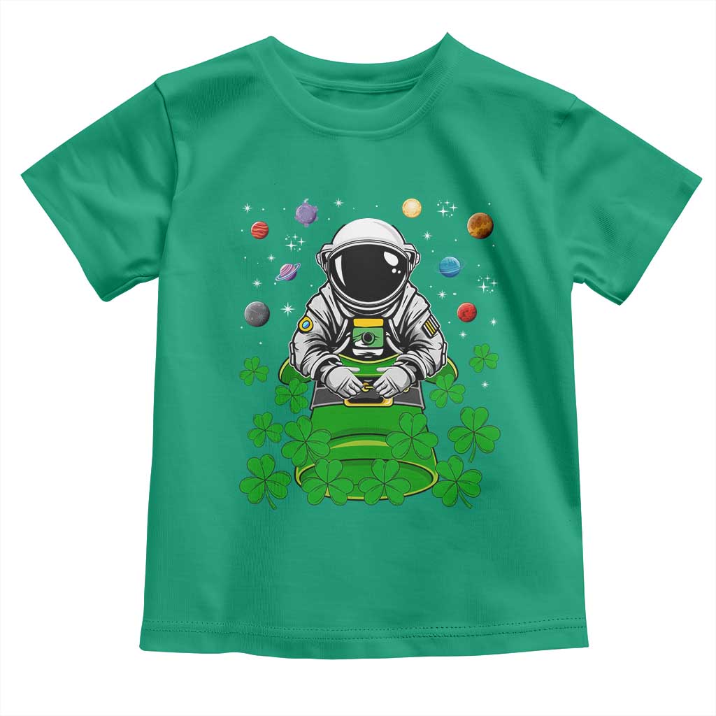 Funny St Patricks Day Astronaut Toddler T Shirt Outer Space Leprechaun TS02 Irish Green Print Your Wear