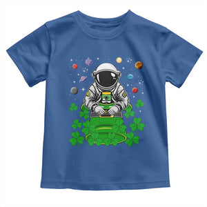 Funny St Patricks Day Astronaut Toddler T Shirt Outer Space Leprechaun TS02 Royal Blue Print Your Wear