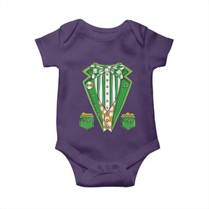Funny St Patricks Day Baby Onesie Leprechaun Costume for Boys Kids Men TS02 Purple Print Your Wear