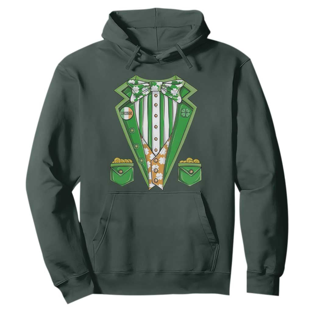 Funny St. Patricks Day Hoodie Leprechaun Costume for Boys Kids Men TS02 Dark Forest Green Printyourwear