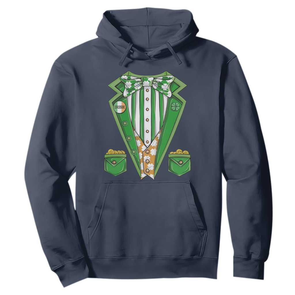 Funny St. Patricks Day Hoodie Leprechaun Costume for Boys Kids Men TS02 Navy Printyourwear