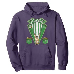 Funny St. Patricks Day Hoodie Leprechaun Costume for Boys Kids Men TS02 Purple Printyourwear