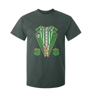 Funny St Patricks Day T Shirt For Kid Leprechaun Costume for Boys Kids Men TS02 Dark Forest Green Print Your Wear