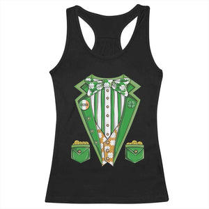 Funny St Patricks Day Racerback Tank Top Leprechaun Costume for Boys Kids Men TS02 Black Print Your Wear