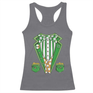 Funny St Patricks Day Racerback Tank Top Leprechaun Costume for Boys Kids Men TS02 Charcoal Print Your Wear