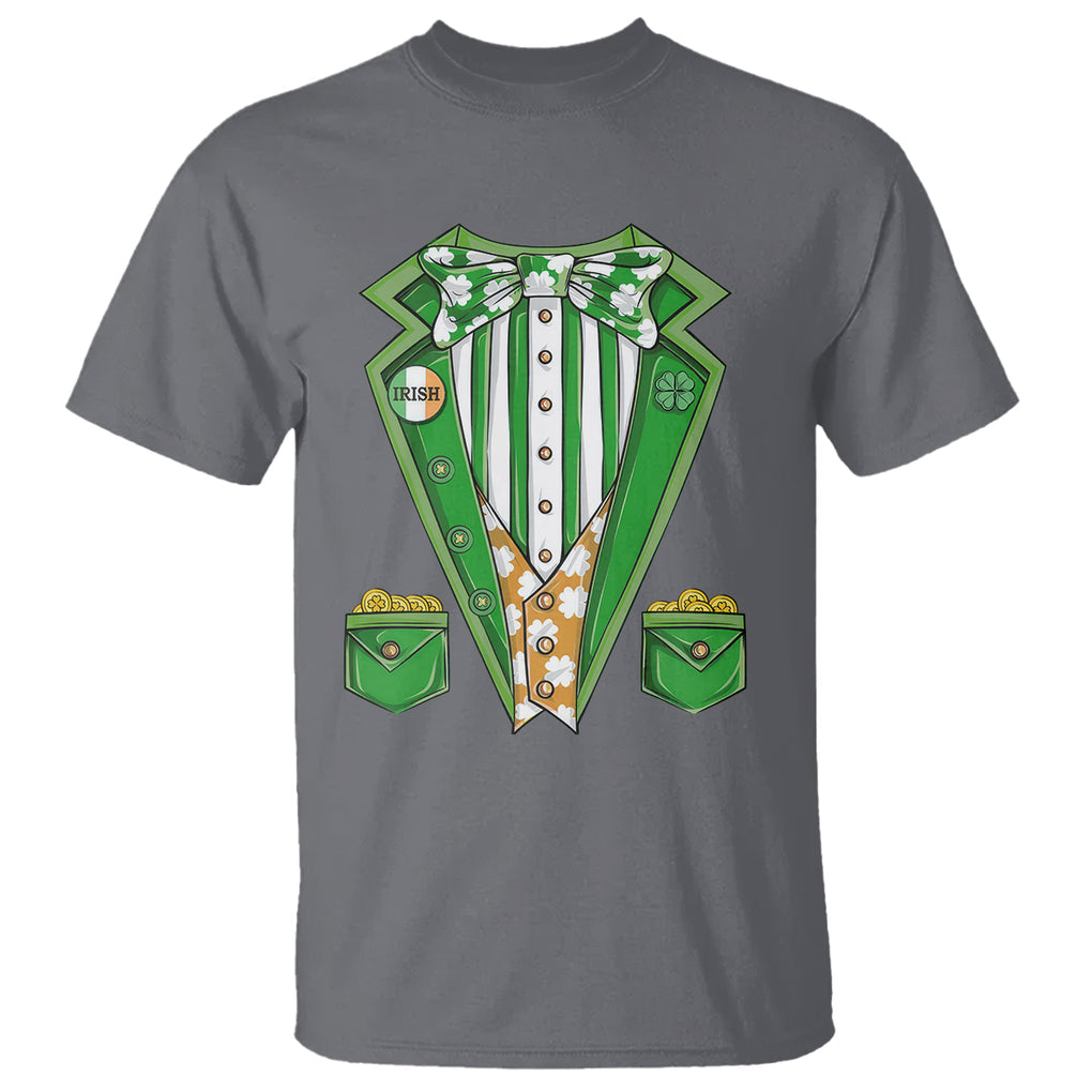 Funny St. Patricks Day T Shirt Leprechaun Costume for Boys Kids Men TS02 Charcoal Printyourwear