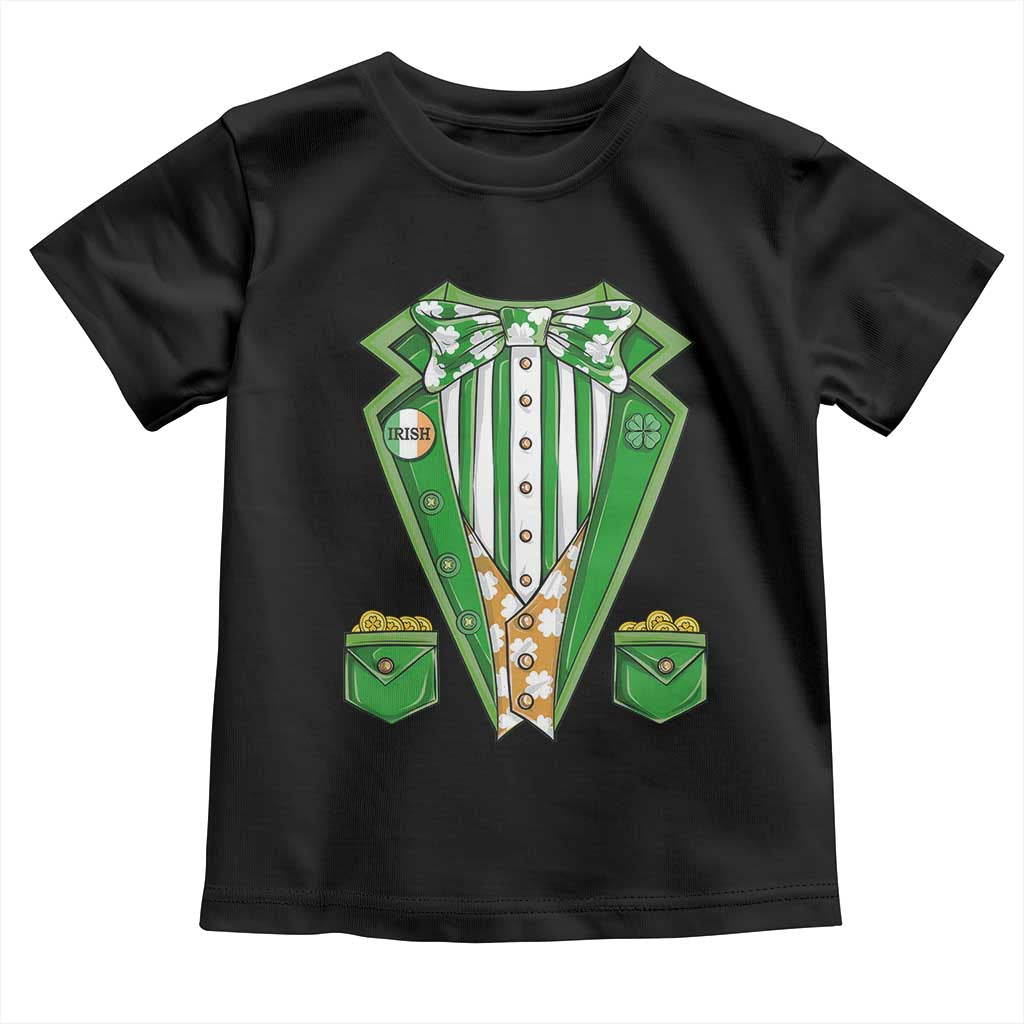 Funny St Patricks Day Toddler T Shirt Leprechaun Costume for Boys Kids Men TS02 Black Print Your Wear