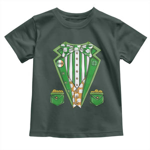 Funny St Patricks Day Toddler T Shirt Leprechaun Costume for Boys Kids Men TS02 Dark Forest Green Print Your Wear