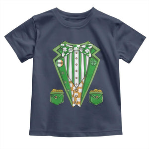 Funny St Patricks Day Toddler T Shirt Leprechaun Costume for Boys Kids Men TS02 Navy Print Your Wear