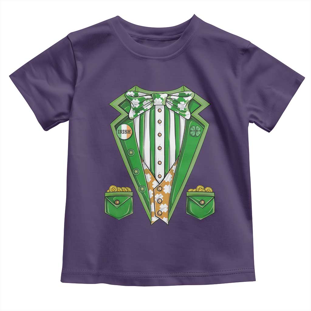 Funny St Patricks Day Toddler T Shirt Leprechaun Costume for Boys Kids Men TS02 Purple Print Your Wear