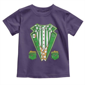 Funny St Patricks Day Toddler T Shirt Leprechaun Costume for Boys Kids Men TS02 Purple Print Your Wear