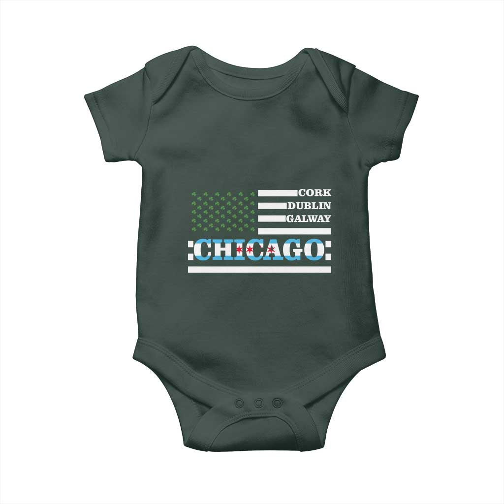 Chicago St Patricks Day Baby Onesie Cork Dublin Galway South Side Irish Flag TS02 Print Your Wear