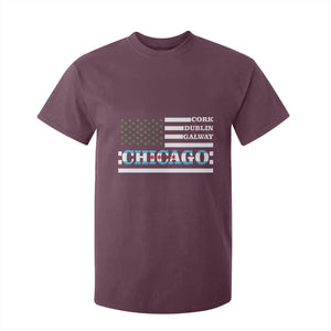 Chicago St Patricks Day T Shirt For Kid Cork Dublin Galway South Side Irish Flag TS02 Maroon Print Your Wear
