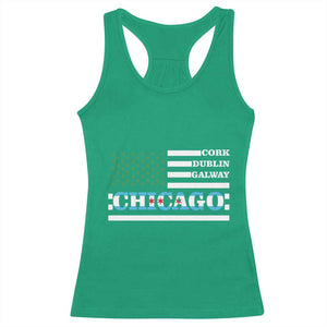 Chicago St Patricks Day Racerback Tank Top Cork Dublin Galway South Side Irish Flag TS02 Irish Green Print Your Wear