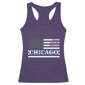 Chicago St Patricks Day Racerback Tank Top Cork Dublin Galway South Side Irish Flag TS02 Purple Print Your Wear
