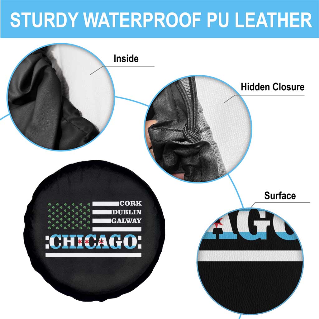 Chicago St Patricks Day Spare Tire Cover Cork Dublin Galway South Side Irish Flag TS02 Print Your Wear