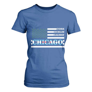 Chicago St Patricks Day T Shirt For Women Cork Dublin Galway South Side Irish Flag TS02 Royal Blue Print Your Wear